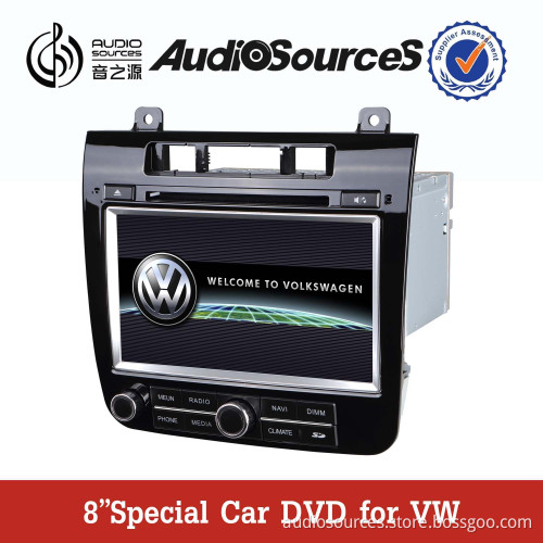 8"Car DVD Player for Vw New Touareg 2011-2013 with Dual Core, OEM Ui, Can Bus, Door Status, Car Info, OBD, AC Info, GPS, RDS, FM, USB,Bluetooth Function